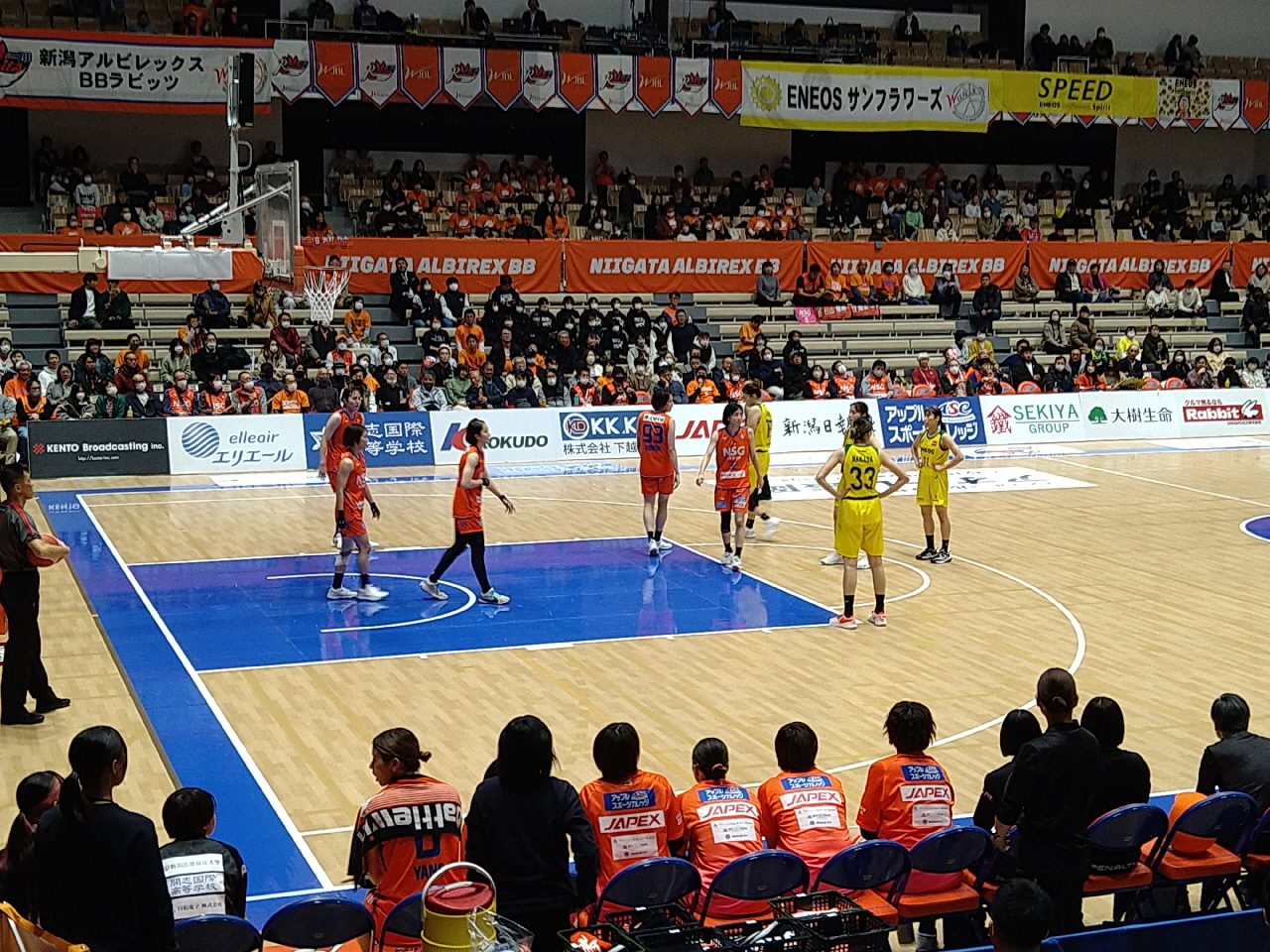 Wリーグ新潟アルビレックスBBラビッツを応援に行きました。
