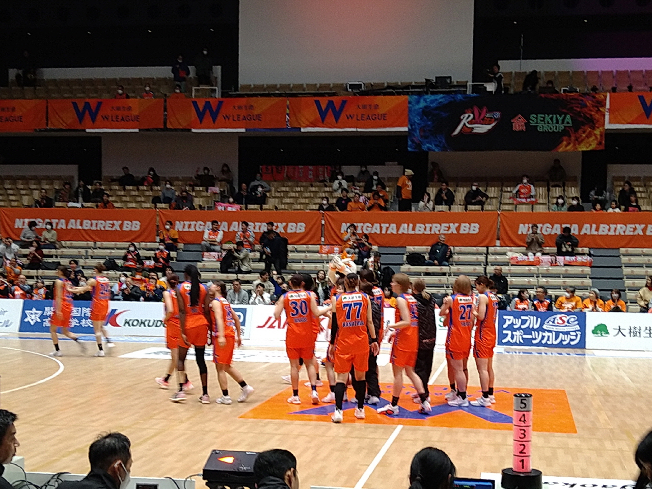 Wリーグ新潟アルビレックスBBラビッツの応援に行きました。