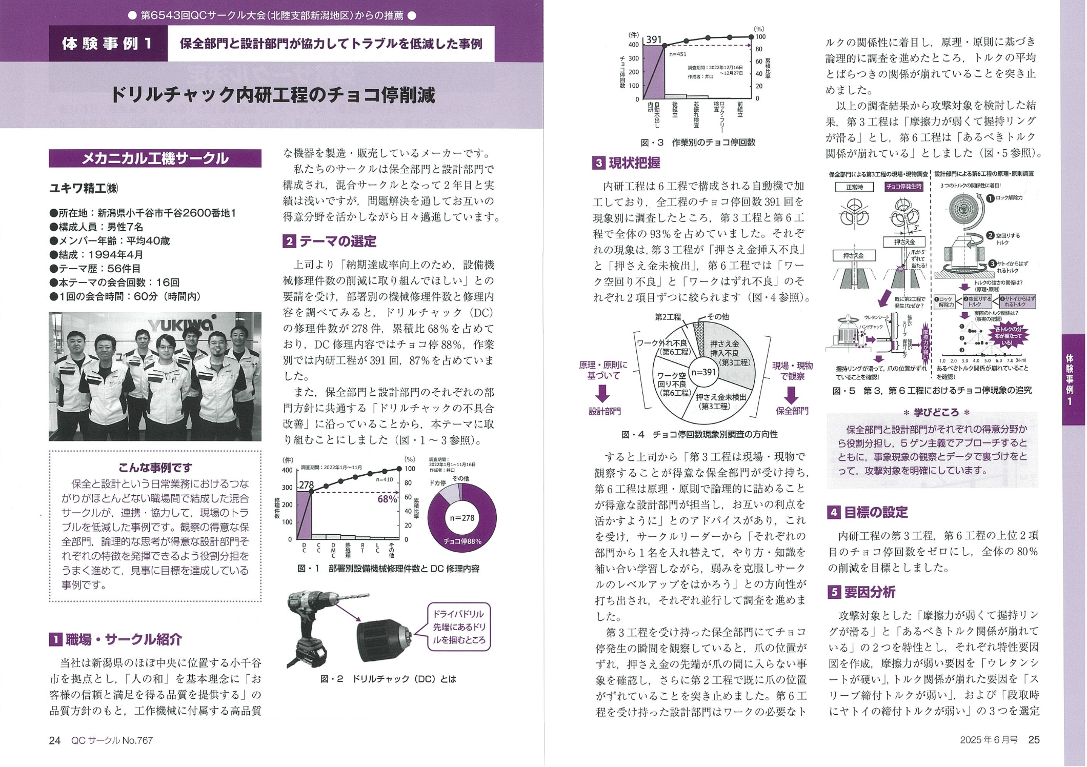 日科技連QCサークル2025年6月号に掲載されました。